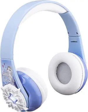 eKids Disney Frozen Wireless Headphones with Microphone and Aux Cord, Kids Headphones for School, Home, or Travel