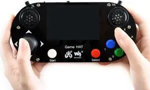 Waveshare Game HAT Compatible with Raspberry Pi 4B/A+/B+/2B/3B/3B+/Zero W/Zero WH 3.5inch IPS Screen 480x320 Resolution Onboard Speaker and Earphone Jack