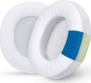 Gaming Gel Earpads for SteelSeries Arctis 1, Arctis 3, Arctis 5, Arctis 7, Arctis 9X, Arctis Pro & Arctis Prime Headset Headphone Earpads, Memory Foam & PU Leather (White)