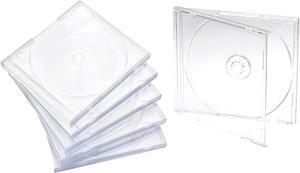 Maxtek 10.4 mm Standard Single Clear CD Jewel Case with Assembled Clear Tray, 25 Pack