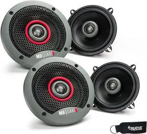 MB Quart - Two Pairs of Formula 5.25 Inch 2-Way Coaxial Car Speakers - FKB113