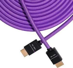 KONDOR BLUE x Gerald Undone | 15 FT Full HDMI Cable 4K 30HZ | Data Transfer Speeds up to18Gbps, 3D HDR Display Support, & Ultra-Durable:Nylon Braided | Purple