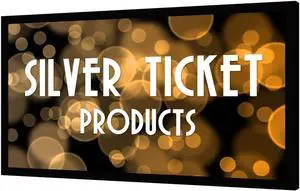 Silver Ticket Products STR Series 6 Piece Home Theater Fixed Frame 4K / 8K Ultra HD, HDTV, HDR & Active 3D Movie Projection Screen, 16:9 Format, 110" Diagonal, Silver Material STR-169110-S