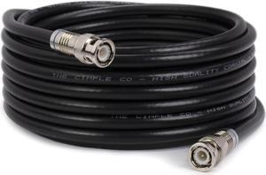 THE CIMPLE CO BNC Cable, Black RG6 HD-SDI and SDI Cable (with two male BNC Connections) - 75 Ohm, Professional Grade, Low Loss Cable - 125 feet (125')