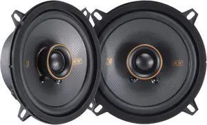 KICKER 51KSC504 Coaxial Speaker System, 2-Way Design, One (1) Pair, 5.25" (130mm) Polypropylene Woofer/Midrange, 3/4" (20mm) Silk-Dome Tweeters, 75 Watts RMS, 150 Watts Peak