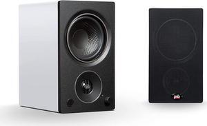 PSB Speakers Alpha AM3 Compact Powered Speakers with Bluetooth and Phono Preamp - White