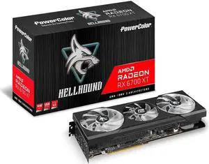 PowerColor Hellhound AMD Radeon RX 6700 XT Gaming Graphics Card with 12GB GDDR6 Memory, Powered by AMD RDNA 2, Raytracing, PCI Express 4.0, HDMI 2.1, AMD Infinity Cache