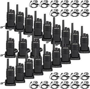 Retevis RT68 Walkie Talkies with Earpiece,2 Way Radios Long Range,Heavy Duty Walkie Talkies for Adults,Rechargeable with USB Charger Base, for Restaurant School Manufacturing Healthcare(20 Pack)
