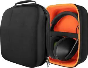 Geekria Shield Case for Large Sized Over-Ear Headphones, Replacement Hard Shell Travel Carrying Bag with Cable Storage, Compatible with Sony, Beyerdynamic, Philips, Denon, Headsets (Black)