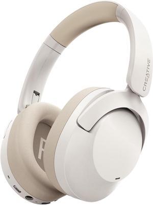 Creative Zen Hybrid 2 Wireless Over-ear Headphones, Up to 67 Hours (ANC off), Hybrid Active Noise Cancellation, Ambient Mode (Cream)