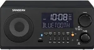 Sangean WR-22BK Digital Radio, AM/FM with Bluetooth, USB, Black