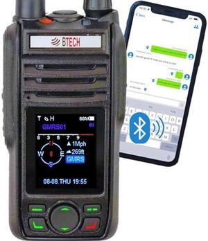 BTECH GMRS-PRO IP67 Submersible Radio with Texting & Location Sharing, GPS, Bluetooth Audio, Compass, NOAA Weather Alerts, Dual Band (VHF/UHF) Scanner, Long Range Two-Way GMRS Walkie Talkie
