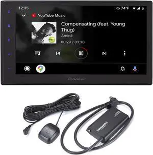 PIONEER DMH-1770NEX Multimedia Receiver 6.8 inch Touchscreen Digital Media Receiver Compatible with Apple CarPlay & Android Auto with SXV-300v1 Satellite Tuner