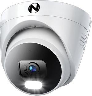 Night Owl Add On Wired IP 4K HD Indoor/Outdoor Deterrence Dome Camera with 2-Way Audio (1-Pack) - Camera Cable Not Included (Requires Compatible NVR - Sold Separately)