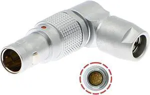 Alvins Rotatable Right-Angle 0B EXT 9-Pin Male Connector for RED Komodo, FSG-0B-309 9-Pin Adjustable L-Shaped Plug for RED V-Raptor(9 Pin)