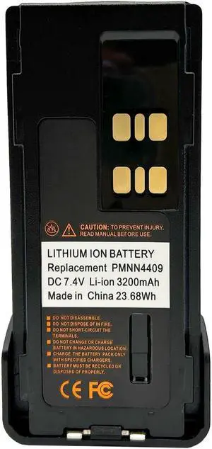 Amazingxiax PMNN4409 PMNN4409AR 3200mAh Li-ion Battery for Radio XPR7550 XPR7580 XPR7350 XPR7550e XPR7580e XPR7350e XPR3300 XPR3300e XPR3500e APX1000 APX3000 APX4000 PMNN4448