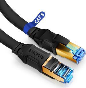 Eslye CAT 8 Ethernet Cable, High Speed Flat Internet Network LAN Cable Patch Cord for PS5,Xbox,Modem,Gaming Indoor and Outdoor Use