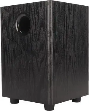 ASHATA Passive Bookshelf Speaker Subwoofer, 150W Home Theater Subwoofer Speaker 6.5 inch Deep Bass Response Unit with 40mm High Vibration Damping Horn, Wooden, Plug and Play