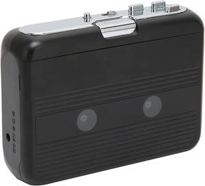Portable Cassette Player, Bluetooth Tape Player FM Radio Stereo Cassette Tape Player/Recorder with Headphone, Auto Reverse Function(Black)