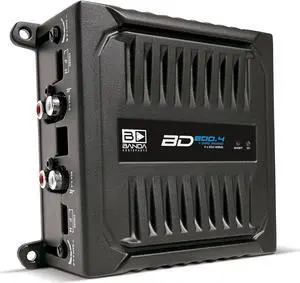 Banda Audioparts BD800.42OHM 800 Watts 4 Channel 2 Ohm Full Range Car Audio Amplfier 4 x 200 Watt Rms 4 Ohms Bridged - Black