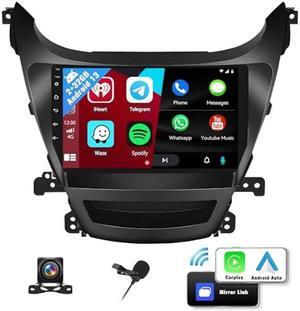 CAMECHO Android 13 Car Stereo for Hyundai Elantra 2014-2016 Radio,Wireless Carplay Android Auto Mirror Link, 9" Touch Screen Car Radio Bluetooth, HiFi, EQ, GPS, FM/RDS, WiFi + Backup Camera 2G+32G