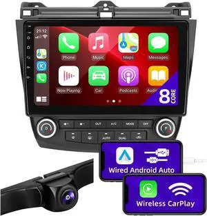 CGOGC for Honda Accord 7th 2003 2004 2005 2006 2007 Android 10 Car Radio Compatible with Android Auto Wireless Carplay 8core 1280X720 Touch Screen Stereo Bluetooth GPS 4G LTE WIFI Navigation Head Unit