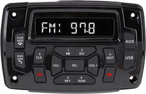Citreal Marine Stereo Audio Radio Bluetooth Car Stereo Receivers Waterproof Player MP3 Boat Media with AM/FM Music Radio USB Input Vehicles Headunit Sound System