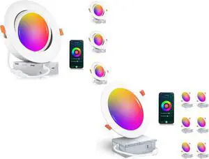 CLOUDY BAY 6inch Smart Recessed Ligthing Bundle