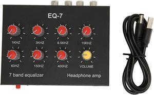 generic Dual Channel Digital Equalizer7 Band Car Sound Equalizer7 Band Sound Equalizer, 7 Band Sound EqualizerOutput Input 12dB High Bass Adjustment, Aluminum Alloy, 7 Band Digital, genericgrypqhn7v9