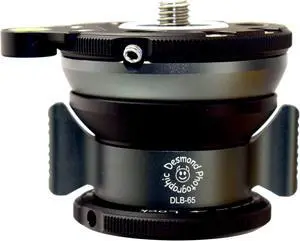 Desmond DLB-65 65mm Leveling Base for Tripod w Easy Grip Butterfly Lock Collar 40lb Max Load +/-15° Tilt