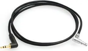 DRRI Right Angle 5 Pin Male 00B to 3.5mm TRS Jack Audio Cable for ARRI Mini/Z CAM E2 Camera (1M)