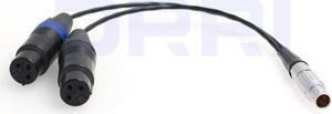 DRRI Atomos 10pin to Dual 3-Pin XLR Breakout Audio Input Cable for Shogun Monitor Recorder