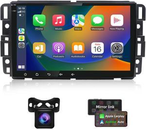DVRMEDIA Car Radio for Chevrolet Silverado GMC Sierra Buick with Apple Carplay Android Auto, 2+64G 8 Inch Touch Screen Car Stereo with Bluetooth GPS WiFi DSP FM Radio and Backup Camera
