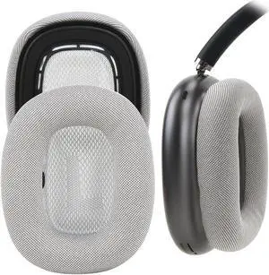 Upgrade Ear Cushion Pads for AirPods Max Headphones with Inner Gel, Breathable Mesh Fabric& Strong Magnet, Excellent Noise Isolation (Light Gray Ashy)