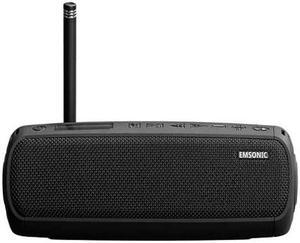 Emsonic Saver Portable Bluetooth Speaker, Waterproof Wireless Speaker with Bluetooth, FM Radio & Carbon Monoxide Detector, 24-Hr Playtime