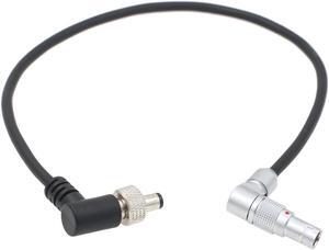 HangTon Rotated Right Angle 0B 2 Pin to Locking DC Barrel Power Cable for Z CAM E2-F6 S6 F8 Camera to Atomos Shogun Flame, Shogun Inferno, Ninja V Monitor