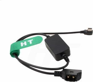 HangTon Power Cable P-TAP D-tap to USB Type C 5V 2A Regulated 24'' for Blackmagic Micro Converter Sound Devices MixPreII Cine Eye Wireless Transmitter
