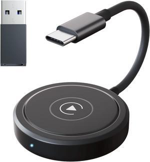 Wireless Carplay Adapter, Converts Wired to Wireless Carplay Dongle for Wireless Control Plug & Play Carplay Fit for Cars 2016 & for Apple iPhone iOS 10+(Round)