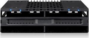 ICY DOCK 4 Bay 2.5 SAS/SATA SSD/HDD Tool Free Mobile Rack for 5.25" Bay | flexiDOCK MB024SP-B