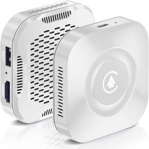 Magic Box 3.0 Wireless CarPlay Adapter for CarPlay & Android Auto, Magic Box CarPlay Streaming Supports NetfIix/YouTube, The Magic Box for Factory Wired CarPlay Cars from 2016-White