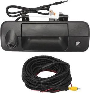 Tailgate Handle Backup Camera Rear View Camera for 2007-2013 Tundra, 170° Reverse Camera Includes 26ft Extension Cable with RCA Connectors, Replace 69090-0C051 690900C051 81214