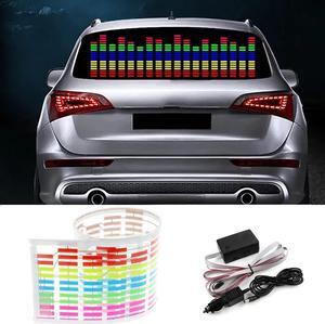 keeda Sound Music Activate Sensor Car Auto Sticker LED Light Equalizer Glow LED Light Audio Voice Rhythm Lamp (Multicolor, 90x25 cm)
