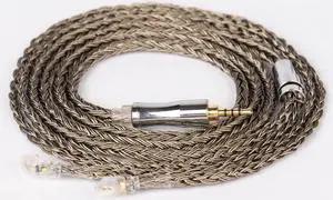 keephifi 24 Core QDC Earphone Cable-KBEAR [Show] Upgrade Cable, 5N OFC Silver Plated Cable, IEM Detachable Cable with2.5mm Plug, Suit for ZS10-PRO AS16 ASF EDX EDXPRO AST DQ6 EDS (QDC2.5, Grey)
