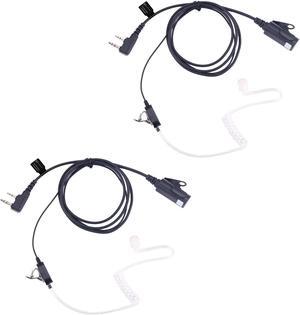 KS K-STORM Surveillance Headset Acoustic Tube Earpiece with MIC Compatible with Kenwood Two Way Radio