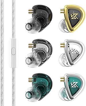 KZ EDC in-Ear Monitors, HiFi Stereo Stage/Studio IEM Wired Noise Isolating Sport Earphones/Earbuds/Headphones with Detachable Cable for Musician Audiophile (with Mic, EDA 3 in 1)