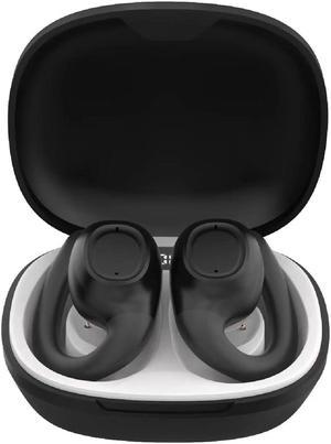 Loluka Ear Clip Bone Conduction Headphones Wireless Bluetooth Headphones with HiFi Stereo Sound for Sports Comfortable and Stable Ergonomic Design with Earhooks IPX5 Bluetooth 5.3 for Gym