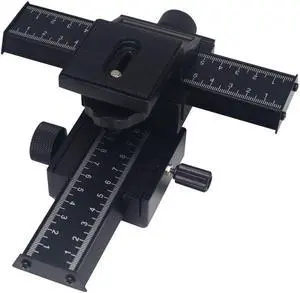 Mcoplus 4 Way Macro Focusing Focus Rail Slider Close-up Shooting for Canon NikonPentaxOlympusPanasonicSonySamsung DSLR Camera and DC with Standard 1/4" Screw Hole, DSLR Camera Shooting Video Film