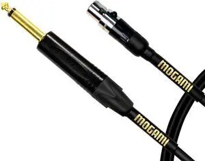 Mogami Gold BPSH TS-30 Belt Pack Instrument Cable for Wireless Instrument Systems, 1/4" TS Male Plug to Mini XLR-Female 4-Pin, Straight Connectors, 30 Inch
