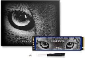 MOVE SPEED HB7450 4TB Internal Solid State Drive for PS5 with Heatsink, PCIe 4.0 NVMe M.2 SSD- Up to 7450MB/s, 3D NAND Storage Expansion Compatible with PS5, Laptops and Desktops