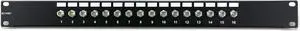 16 Port Fully Loaded F-Type Coaxial Patch Panel - 1U